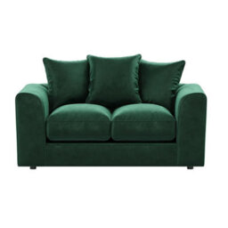 Furnishings For Less UK Brooklyn Plush Velvet Fibre Fabric Sofa Set 3 And 2 Seater Sofa  Green - thumbnail 5