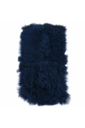 Fenland Sheepskin Fenland Luxury Mongolian Real Lamb Rug - Blue (120 Cm X 60 Cm)