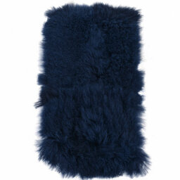 Fenland Sheepskin Fenland Luxury Mongolian Real Lamb Rug - Blue (120 Cm X 60 Cm) - thumbnail 2