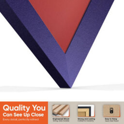 "30X17"" Purple Sleek Vinyl Record Frame With Crimson Mount For 12 Inch Lp Album Cover & Disc - Ak Frames" - thumbnail 3