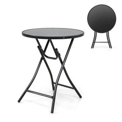 Outdoor Portable Metal Table Garden Patio Folding Round Table Bistro Table - image 1