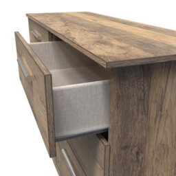 Trent 6 Drawer Wide Chest In Vintage Oak (Ready Assembled) - thumbnail 5