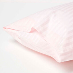 Homescapes Pink Cotton Stripe Kids Pillowcases 40 X 60 Cm 330 Thread Count, 2 Pack - thumbnail 2