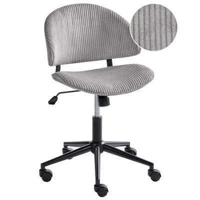 Beliani Office Chair Kiana Corduroy Taupe - image 1