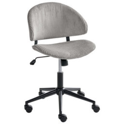 Beliani Office Chair Kiana Corduroy Taupe - thumbnail 4