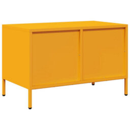 Berkfield Tv Cabinet Mustard Yellow 68X39X43.5 Cm Cold-Rolled Steel - thumbnail 7
