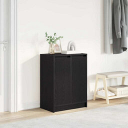 Vidaxl Shoe Cabinet Black Oak 57X34X76 Cm Engineered Wood - thumbnail 1