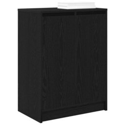 Vidaxl Shoe Cabinet Black Oak 57X34X76 Cm Engineered Wood - thumbnail 4
