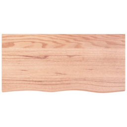 Berkfield Table Top Light Brown 100X50X(2-4) Cm Treated Solid Wood Oak - thumbnail 3