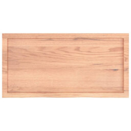 Berkfield Table Top Light Brown 100X50X(2-4) Cm Treated Solid Wood Oak - thumbnail 4