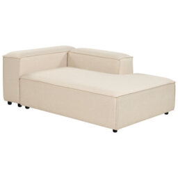 Beliani Modular Corner Sofa 3 Seater Ardal Fabric Beige With Ottoman Left Hand - thumbnail 9