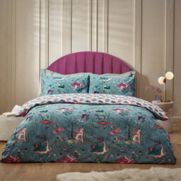 Furn. Athena Mythological Duvet Set, Double, Blue - thumbnail 4