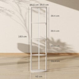 Homcom Rgb Led Floor Lamp With Shelves And Remote Control For Living Room - thumbnail 3