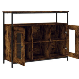 Vidaxl Sideboard Smoked Oak 100X35X80 Cm Engineered Wood - thumbnail 5