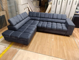 Dallas Corner Grey Color Sofa Bed With Storage - Premium Quality Fabric