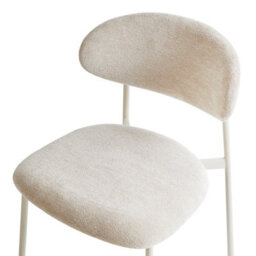 Beliani Set Of 2 Dining Chairs Cowley Chenille Light Beige - thumbnail 7