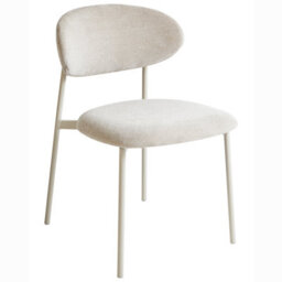 Beliani Set Of 2 Dining Chairs Cowley Chenille Light Beige - thumbnail 6