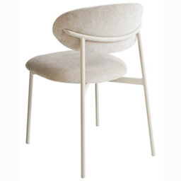 Beliani Set Of 2 Dining Chairs Cowley Chenille Light Beige - thumbnail 5