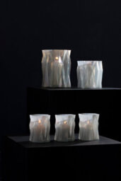 Orsina Rambia Large Irridescent Glass Candle Holder - thumbnail 4