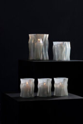 Orsina Rambia Large Irridescent Glass Candle Holder - thumbnail 2