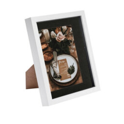 "Nicola Spring 3D Box Photo Frame - 8 X 10"" With 5 X 7"" Mount - White/black" - thumbnail 1