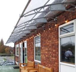 Canofix UK Canofix Door Canopy Pc 8000 Width X 1500 Projection (Grey Bracket - Clear Sheet) - thumbnail 6