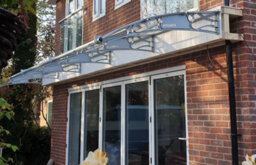 Canofix UK Canofix Door Canopy Pc 8000 Width X 1500 Projection (Grey Bracket - Clear Sheet) - thumbnail 4