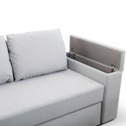 Heros Universal Corner Sofa Bed With Storage And Sleeping Function Light Grey Turquoise - thumbnail 5