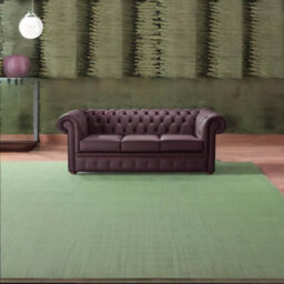 Chesterfield 3 Seater Shelly Dark Grape Leather Sofa Bespoke In Classic Style - thumbnail 3