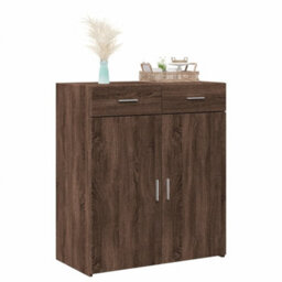 Berkfield Sideboard Brown Oak 80X42.5X93 Cm Engineered Wood - thumbnail 3