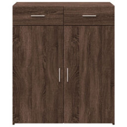 Berkfield Sideboard Brown Oak 80X42.5X93 Cm Engineered Wood - thumbnail 4