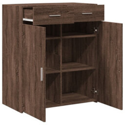 Berkfield Sideboard Brown Oak 80X42.5X93 Cm Engineered Wood - thumbnail 7