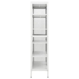 Walplus Display Cabinet White 90X40X180 Cm Steel And Tempered Glass - thumbnail 4