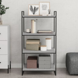 Berkfield Wall Shelves 4 Pcs Grey Sonoma 60X40X1.5 Cm Engineered Wood - thumbnail 3