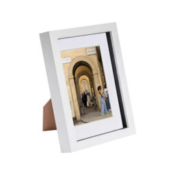 "Nicola Spring A5 (6 X 8"") Photo Frame - White/white Mount - 3D Photo Frame Picture Frame Box Portrait Display Case (23.5 X 17Cm)" - thumbnail 1