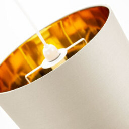 Happy Homewares Contemporary Cream Cotton 12 Table/pendant Lamp Shade With Shiny Copper Inner - thumbnail 4