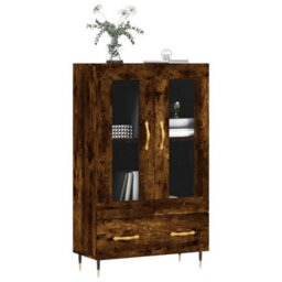 Berkfield Highboard Smoked Oak 69.5X31X115 Cm Engineered Wood - thumbnail 3