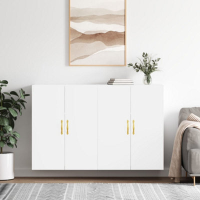 Berkfield Wall Mounted Cabinets 2 Pcs White 69.5X34X90 Cm - image 1