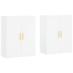 Berkfield Wall Mounted Cabinets 2 Pcs White 69.5X34X90 Cm - thumbnail 2