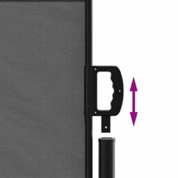 Walplus Retractable Side Awning Garden Sun Shade Canopy Gazebo For Back Door, Porch, Patio Anthracite 140X500 Cm - thumbnail 6