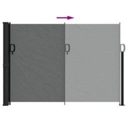 Walplus Retractable Side Awning Garden Sun Shade Canopy Gazebo For Back Door, Porch, Patio Anthracite 140X500 Cm - thumbnail 5