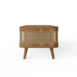 Sorrel Rattan Open Shelf Coffee Table - thumbnail 5