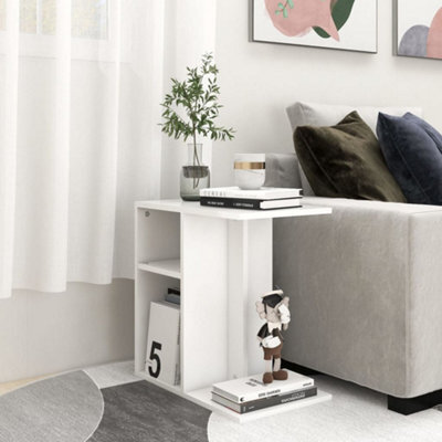 Berkfield Side Table White 50X30X50 Cm Engineered Wood - image 1