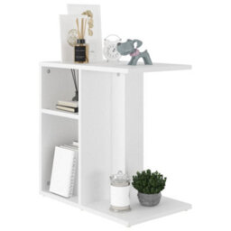 Berkfield Side Table White 50X30X50 Cm Engineered Wood - thumbnail 3