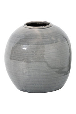 Garda Grey Glazed Tiber Vase, Elegant Distressed Ceramic Decor - image 1