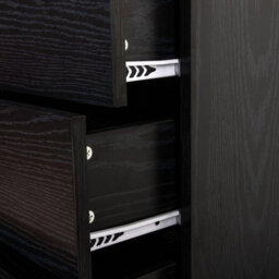 Home Treats Black Chest Of 5 Drawers Wood With Anti Bowing Support 90 X 75 X 36 Cm - thumbnail 6