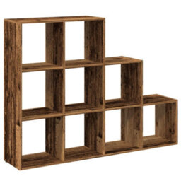 Berkfield Room Divider Bookcase 3-Tier Old Wood 137.5X29X103.5 Cm Engineered Wood - thumbnail 2