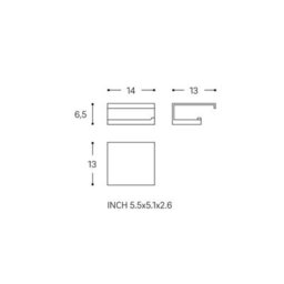 Cosmic Toilet Roll Holder, Black Matt, Wall-Mounted, 13 Cm. Collection The Grid - thumbnail 5