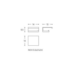 Cosmic Toilet Roll Holder, Black Matt, Wall-Mounted, 13 Cm. Collection The Grid - thumbnail 6