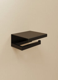 Cosmic Toilet Roll Holder, Black Matt, Wall-Mounted, 13 Cm. Collection The Grid - thumbnail 1